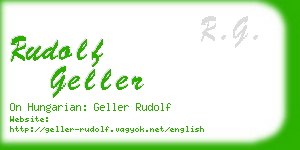 rudolf geller business card